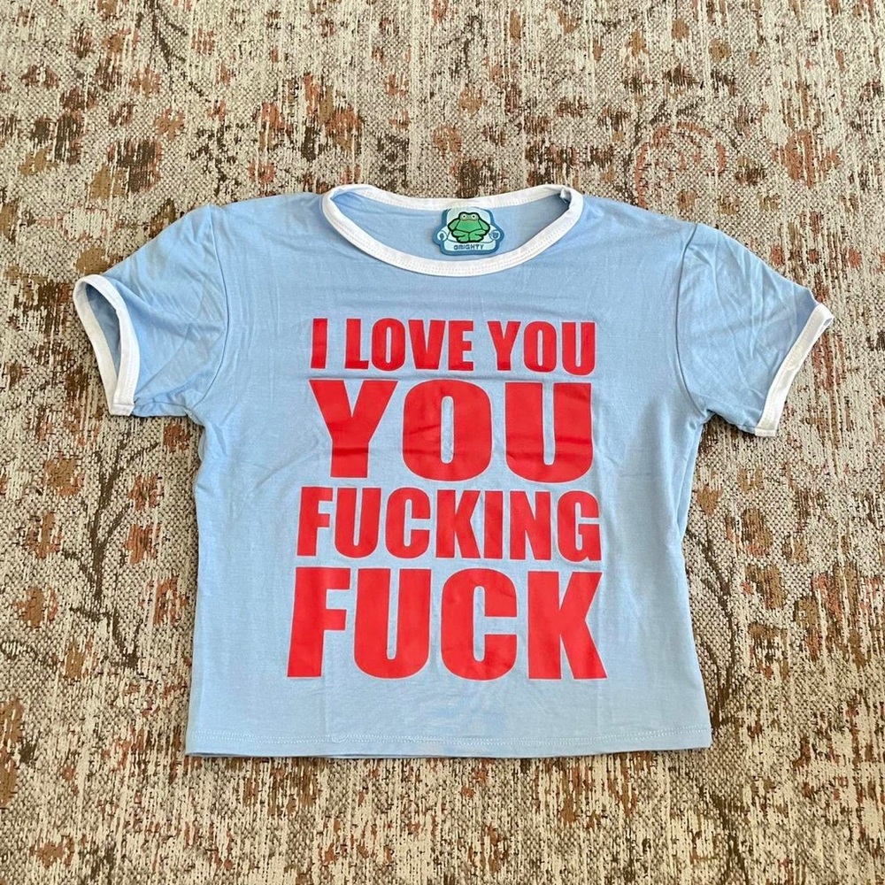 Omighty I LOVE YOU Ringer Baby Tee